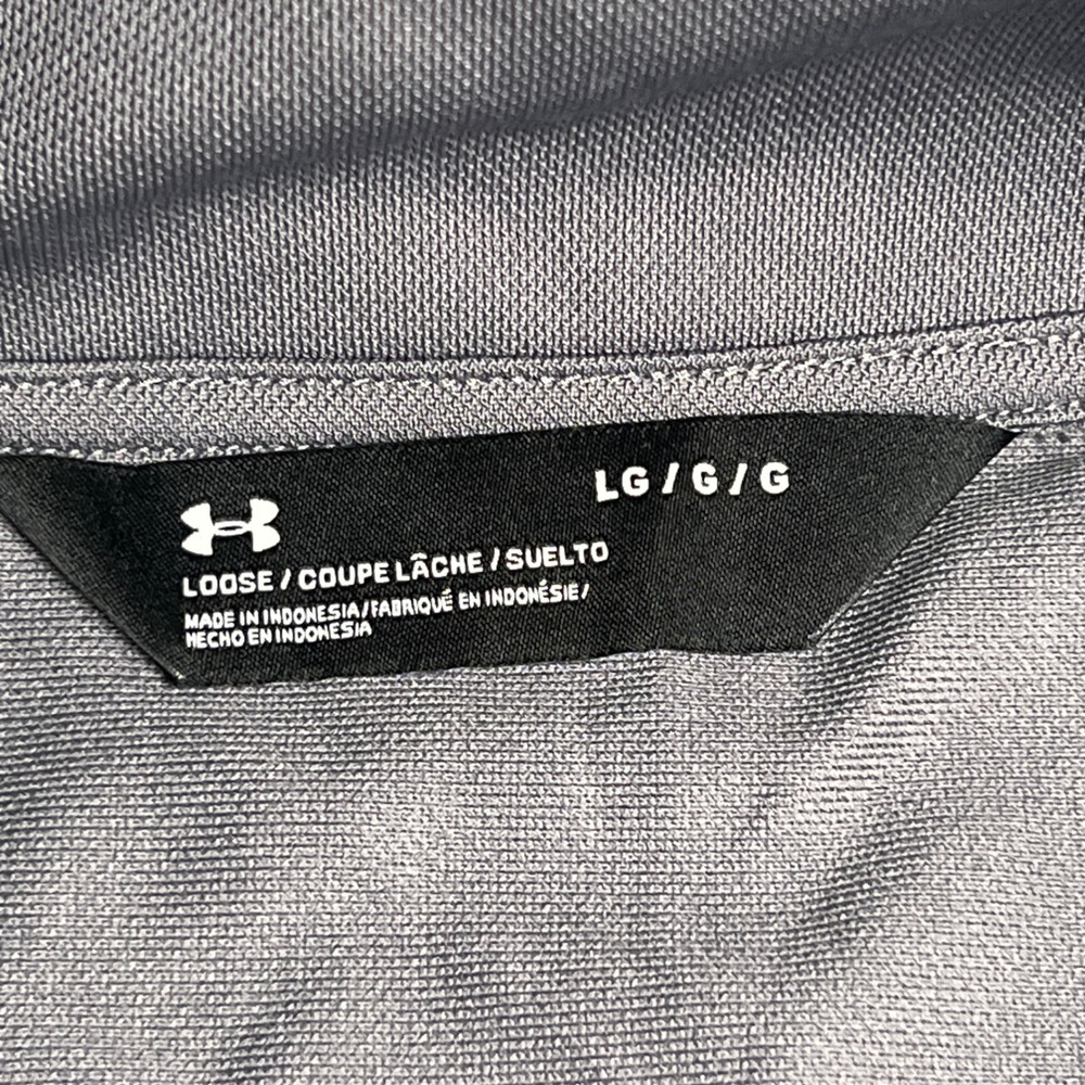 Notre Dame Fighting Irish Under Armour Mens L Full Zip Up Jacket Navy Gray Logo - Picture 5 of 8